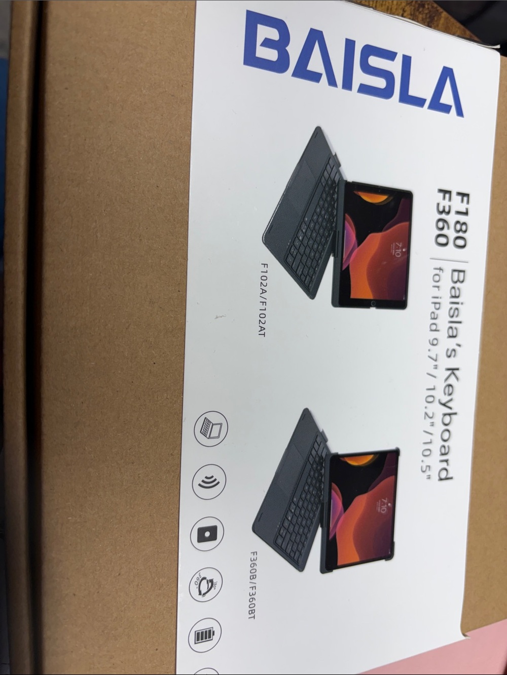 iPad 9.7”/ 10.2”/ 10.5” BAISLA keyboard purple